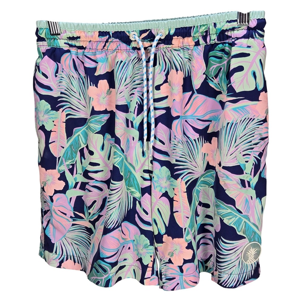 Men's Chubbies Small 7" Inseam Tropical Floral Swim Trunks Shorts Resort Summer‎